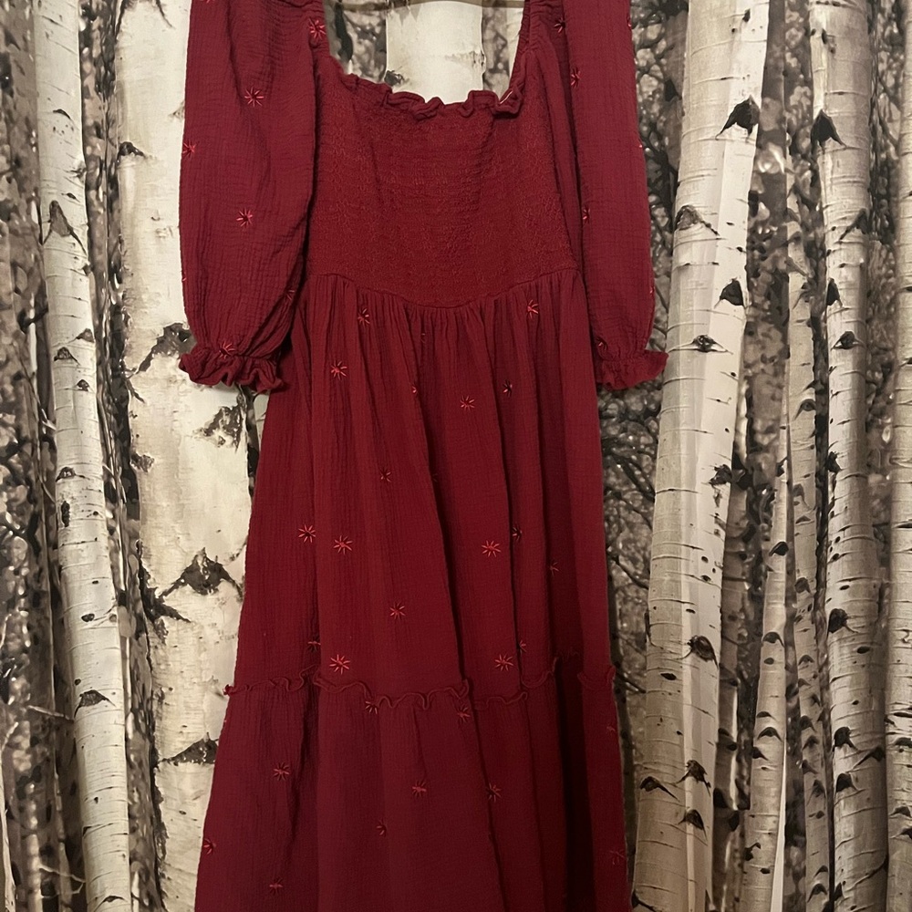 Feminine red dress